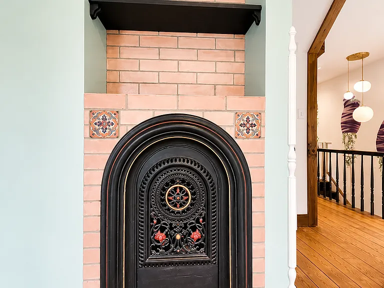 Faux fireplace, master bedroom