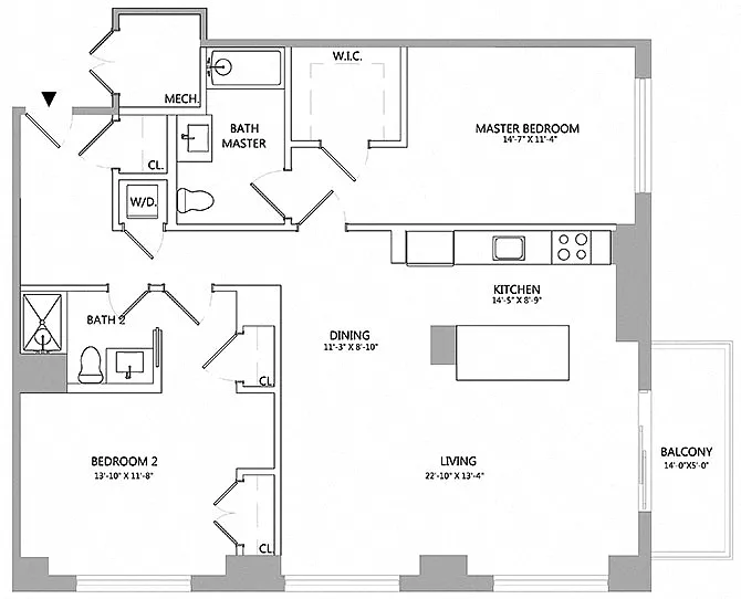 Floor plan 2 Bed/2 Bath-07-7-PH