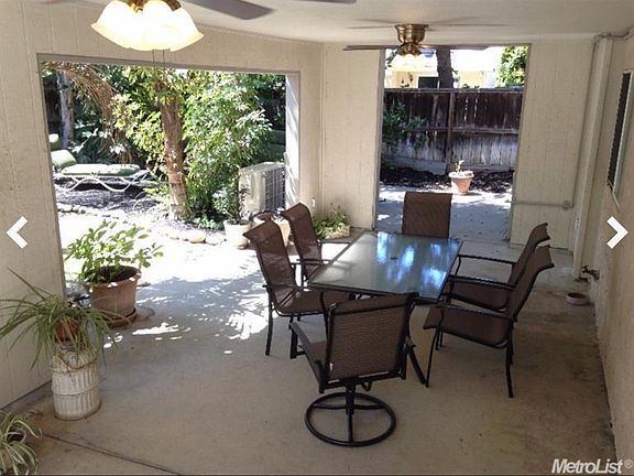 Covered patio with fans