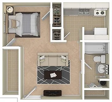 VairoVillage Deluxe 0BD 1Bath 400sqft VairoVillage Deluxe 0BD 1Bath 400sqft