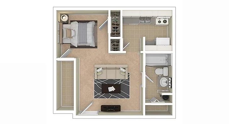 Floor plan Deluxe Studio