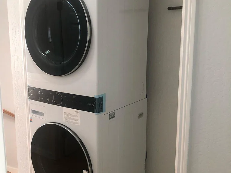 Modern LG in-unit washer and dryer