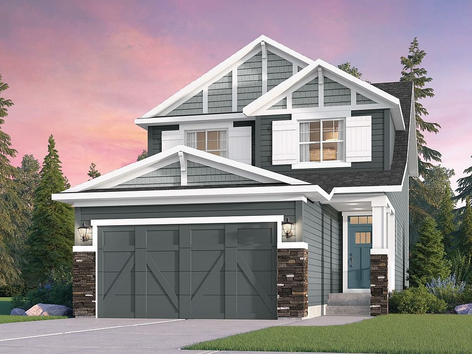 Corsano Arts and Crafts rendering for Riverstone by Brookfield Residential in Calgary.
