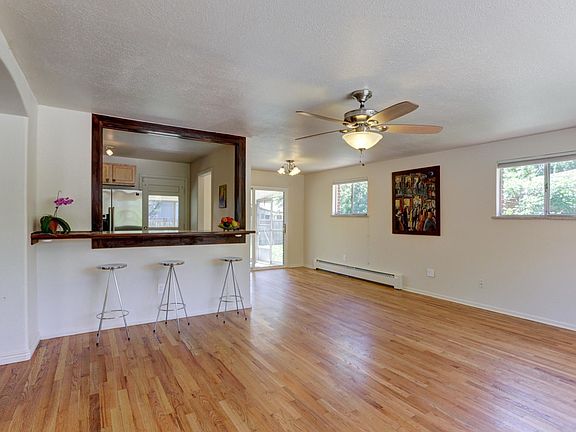 kitchen and living/dining room