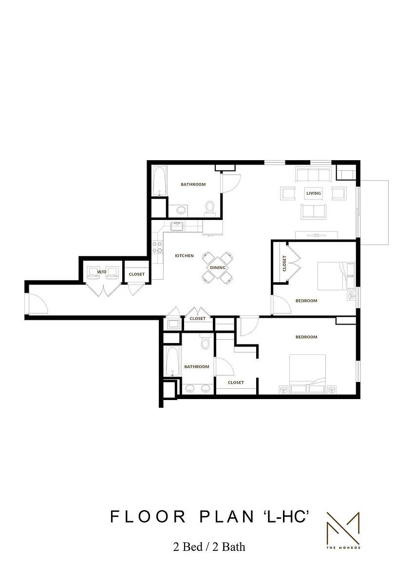 Floor plan 2 Bed L HC