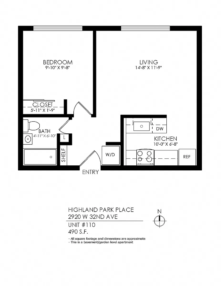Floor plan 1 bedroom