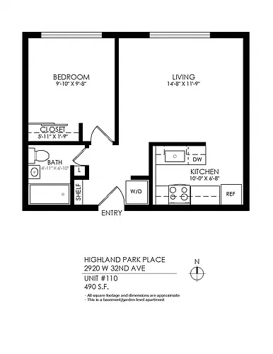 Floor plan 1 bedroom