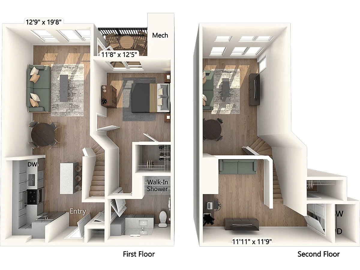 Floor plan AM19L-1097sf-1408