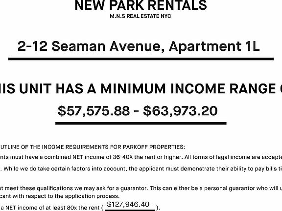 5th image of 2 Seaman Ave APT 1L