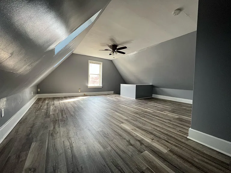 Different view of the living room facing South.