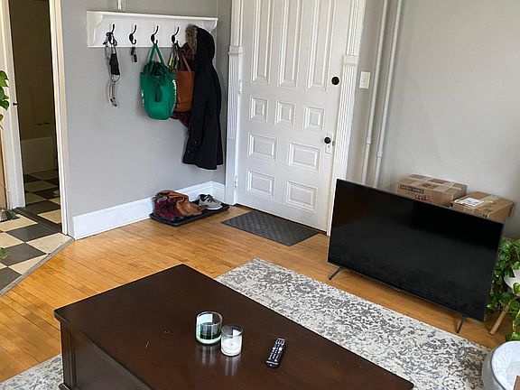 Living room as set up by current tenant.