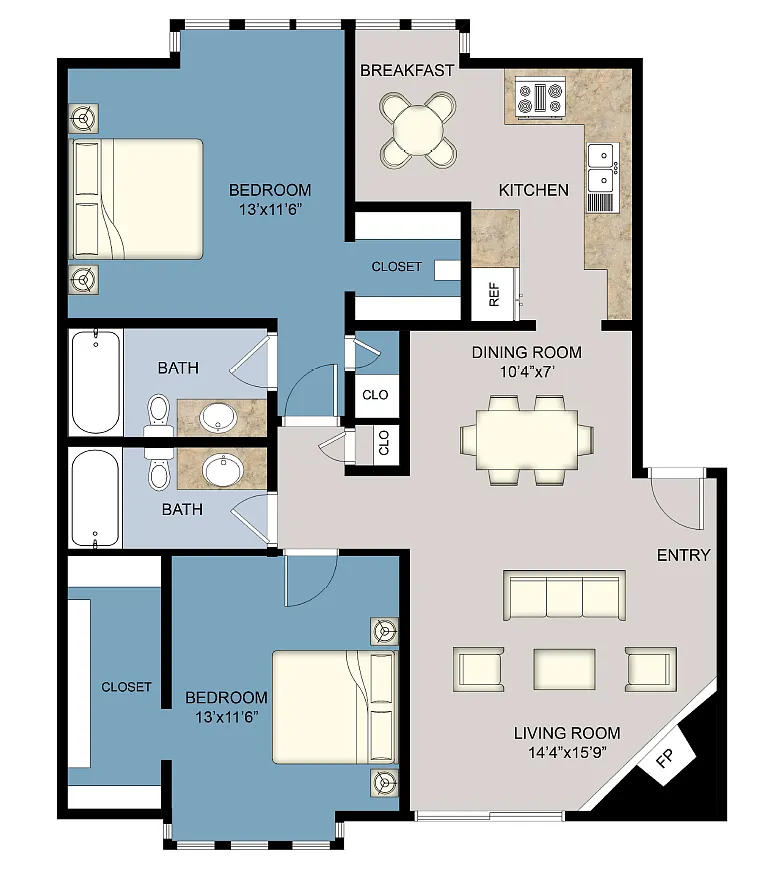 Floor plan 2C