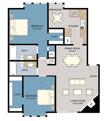 Floor plan 2C