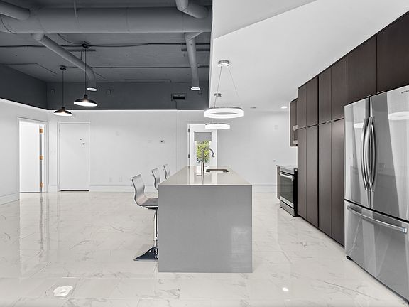 Kitchen Island + Living Room