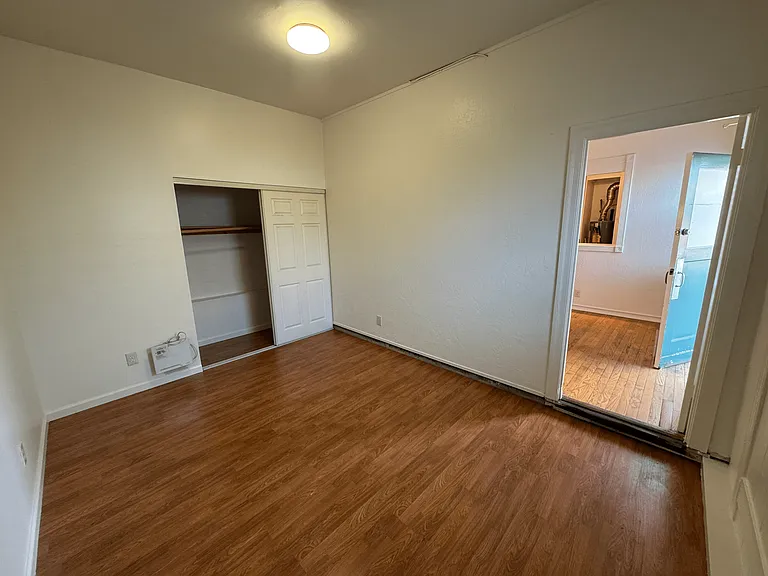 Bedroom with large closet
