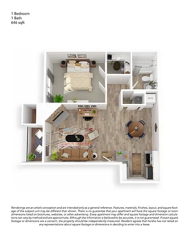 Floor plan A2 1X1