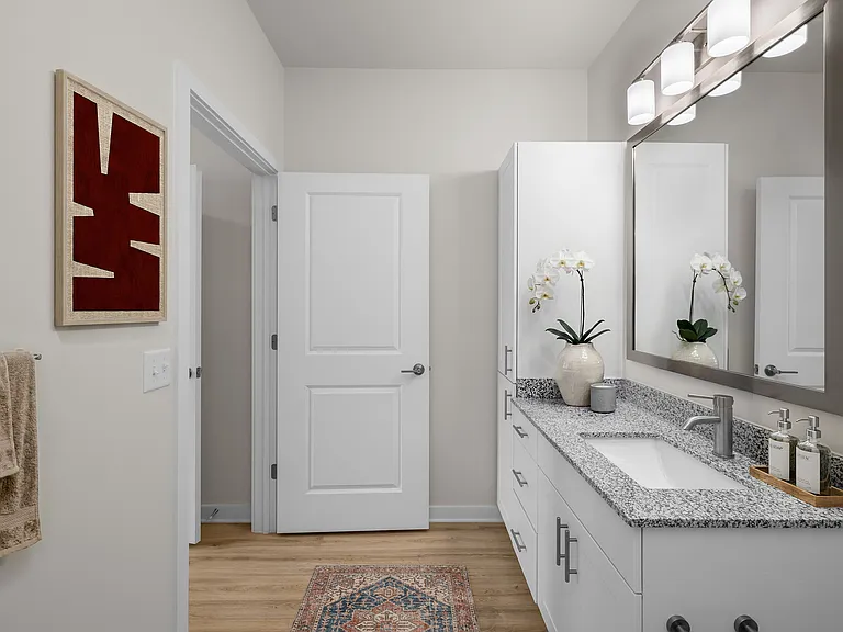 Two Bedroom Apartment Bathroom At Bolton West Charlotte