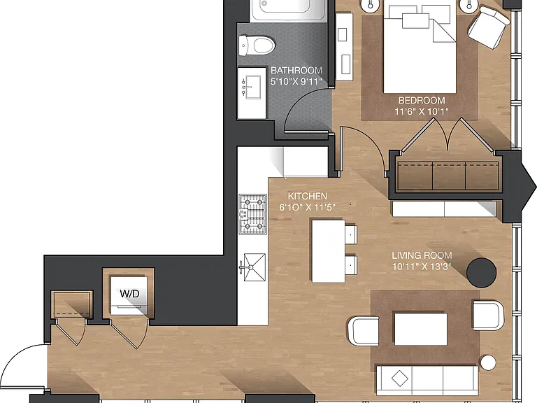 K - 1B floor plan The Girard