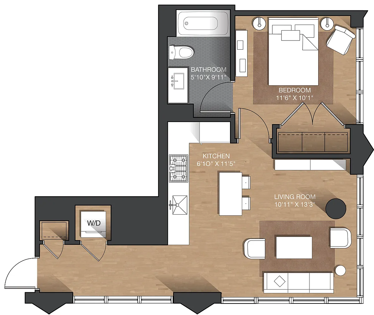 Floor plan K - 1B