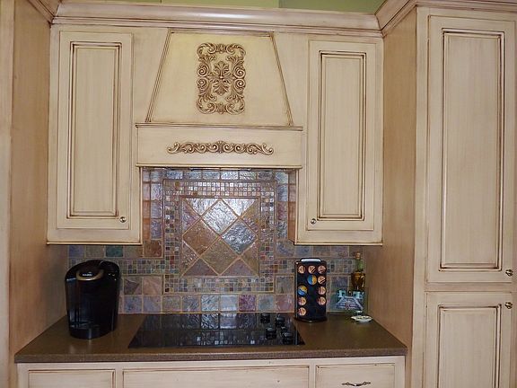 Beautiful tile work and custom cabinetry