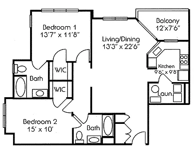 Floor plan 2B