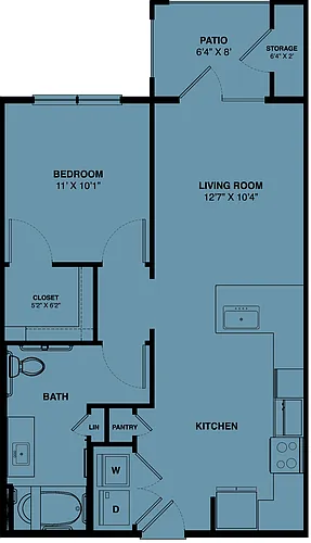 Floor plan A2 Accessible 80% (Income Restrictions Apply)