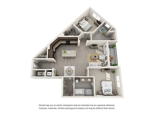 Floor plan Sunrise 2x2