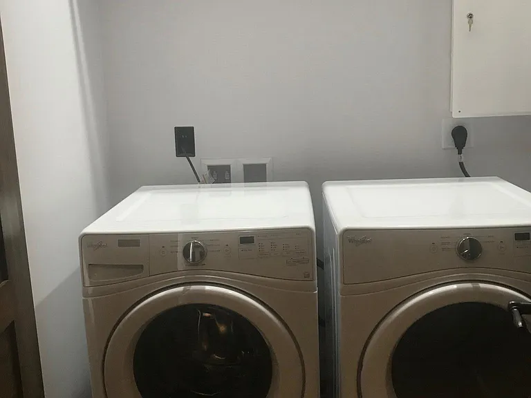 laundry in hallway to bath