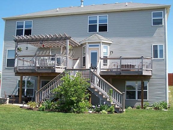 Shaded patio below the deck