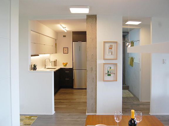 View to Kitchen and Bath