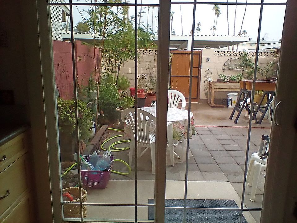 north facing Patio, garden.
