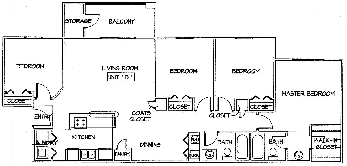 Floor plan 4Bed/2Bath Dn