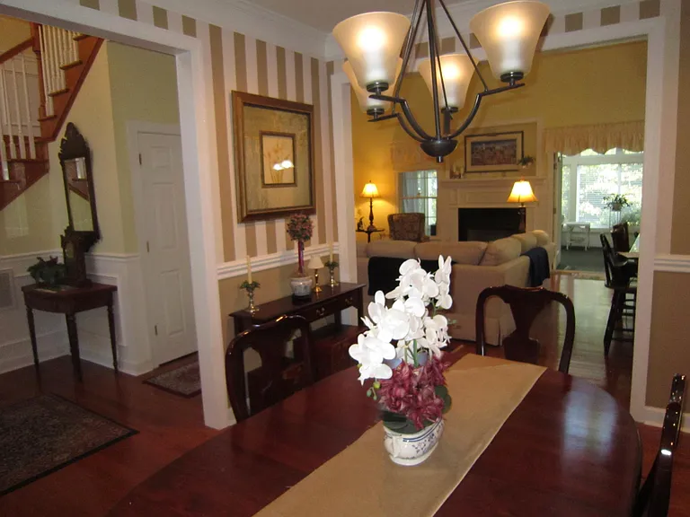 Dining Room looking into LR (rear) and Foyer (left)
