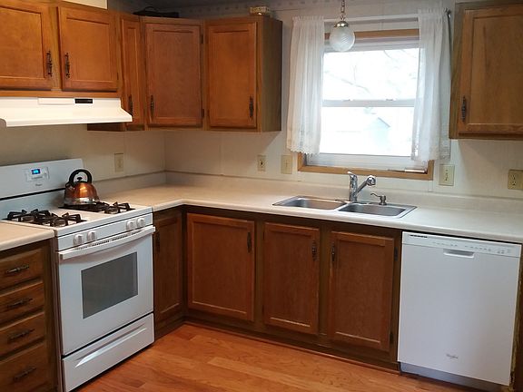 Kitchen includes gas range.