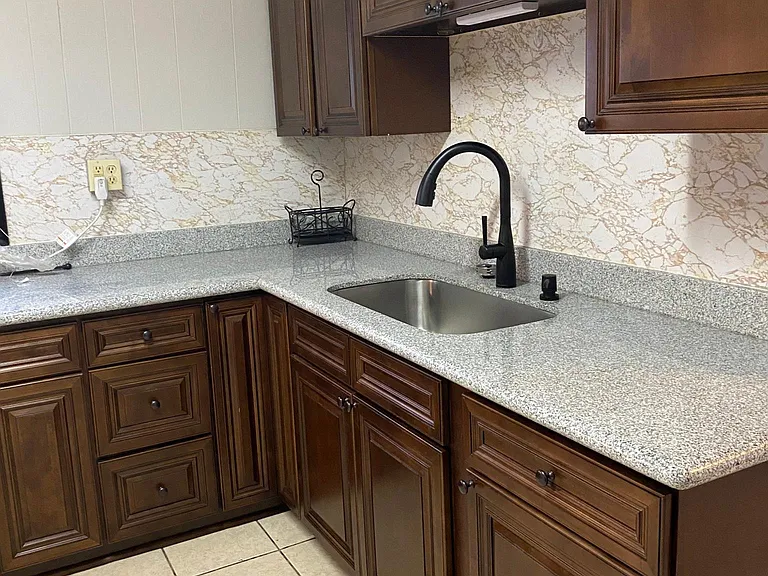 Kitchen with granite countertops