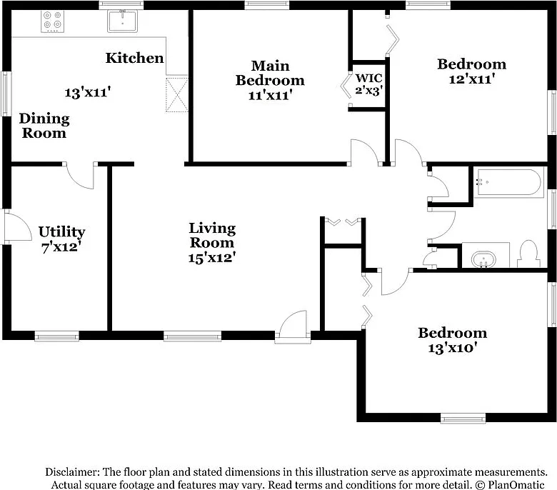 3 bed, 1.0 bath, 1074 sqft, $1,675 — Photo 2