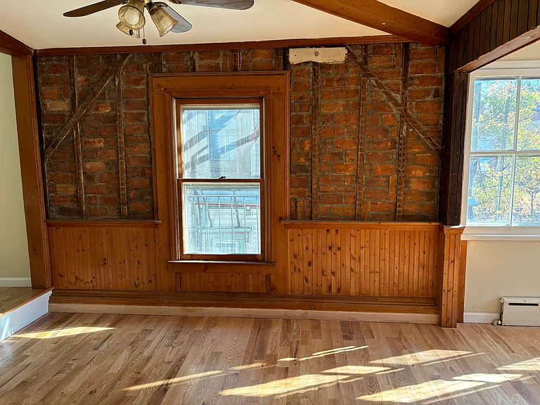 Exposed Brick Wall in Kitchen/Family Room
