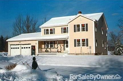Winter view of house