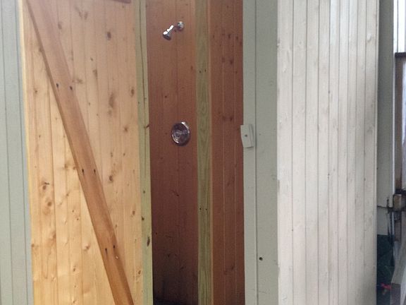 Outside Shower with hot water