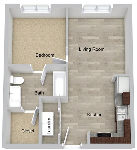 Floor plan One Bedroom