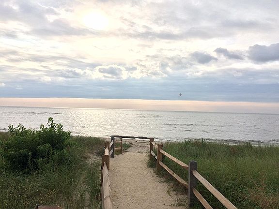 This is the bay across the street during the day.