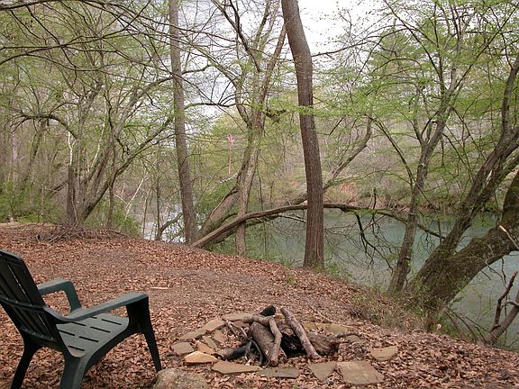 Fire pit by the river