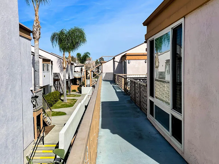 This walkway has been remodeled and painted. Sharing for reference to location and complex overview.