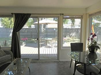 Here's that sunroom overlooking the backyard