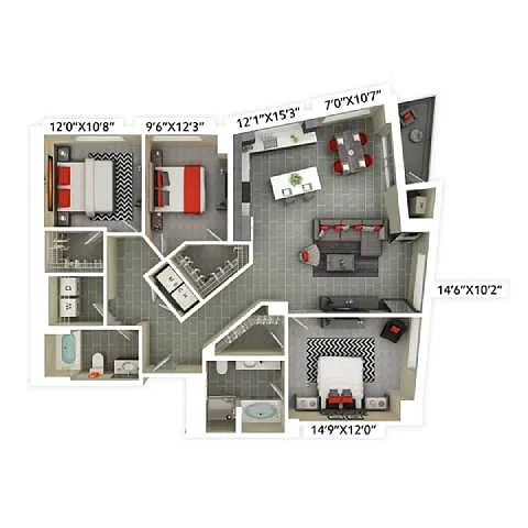 Floor plan D2-01