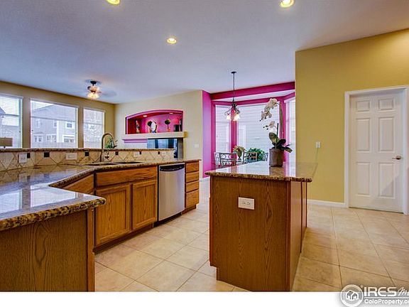 Slab granite throughout the kitchen!