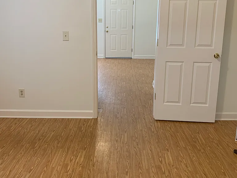 Bedroom from kitchen doorway
Shotgun apartment design