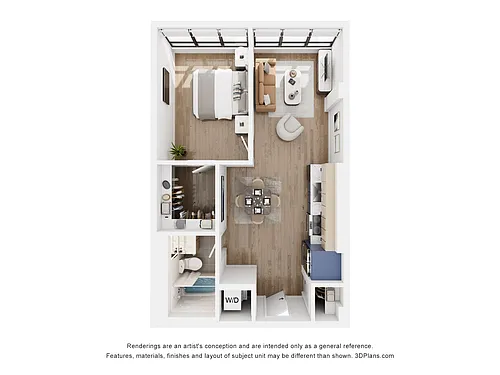 Floor plan C - 1 Bedroom