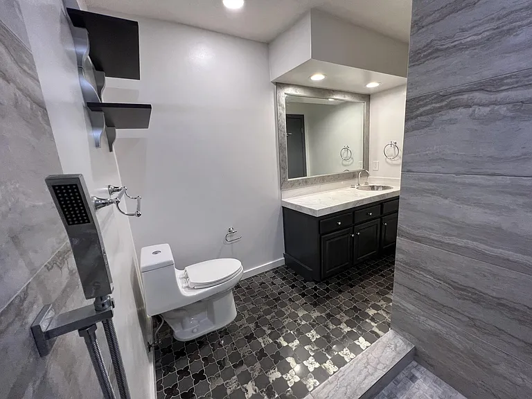 Hallway bathroom