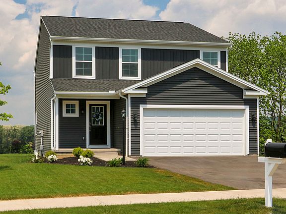 The Rosewood A - S A Homes Streamline Series - front exterior - 2 story home with front porch, vinyl